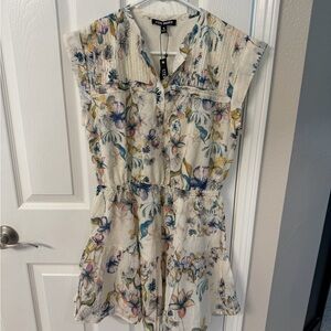 Steve Madden Floral Mini Dress - Cream and Multicolor-NWT